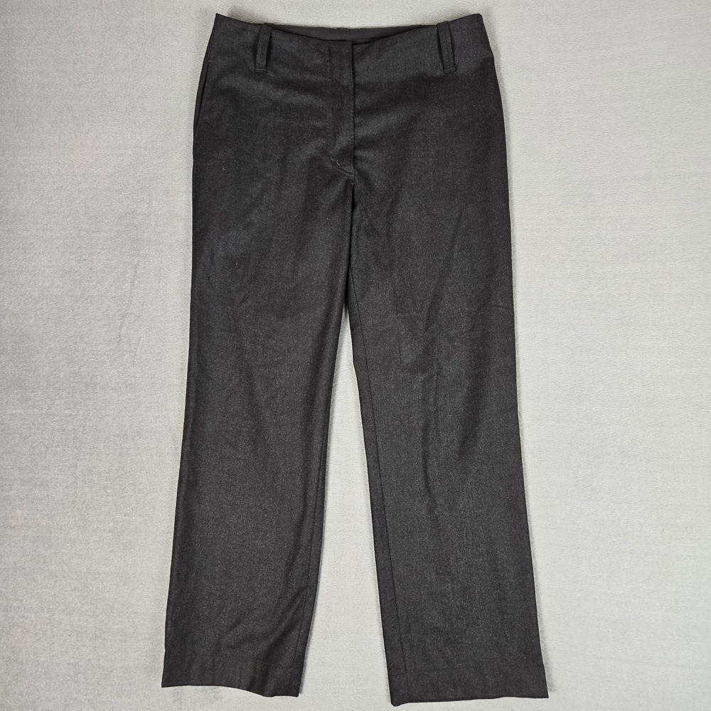 Jil Sander Women Dress Pants Womens 38 Charcoal Gray Wool Office Career Italy